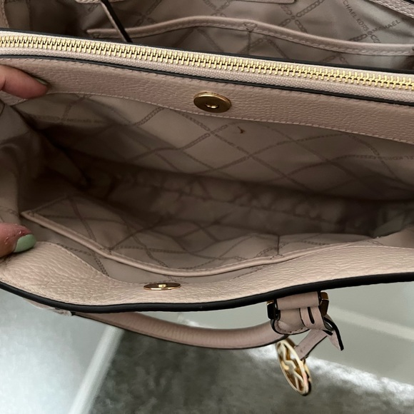 Michael Kors Camille Pebbled Leather Satchel - Picture 8 of 8